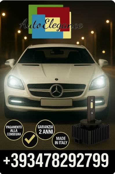 🔥KIT LED D1S 6000K BIANCO CANBUS – Anabbaglianti per Mercedes-Benz SLK🔥