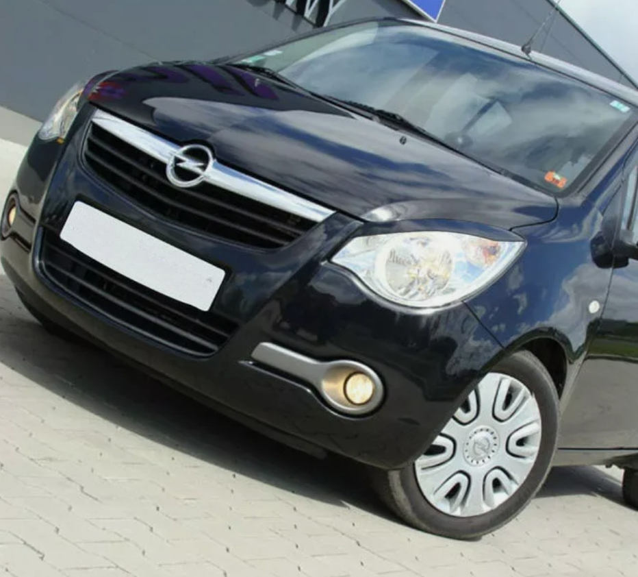 Sopracciglia per OPEL AGILA B 2008-2014 ABS Plastica palpebre fari