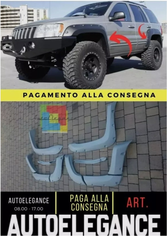 JEEP GRAND CHEROKEE WJ 1999 - 2004 ESTENSIONI PASSARUOTA - PARAFANGHI SVASATI +