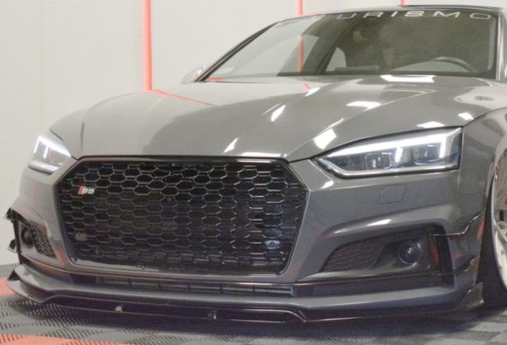 💫ART. 0884 SPLITTER A5 F5 2016-2019 SLINE S5 NERO LUCIDO LOOK MAXTON💫
