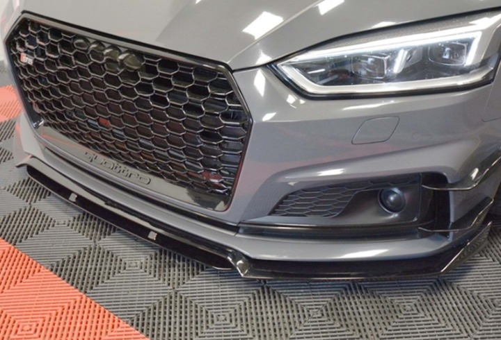 💫ART. 0884 SPLITTER A5 F5 2016-2019 SLINE S5 NERO LUCIDO LOOK MAXTON💫