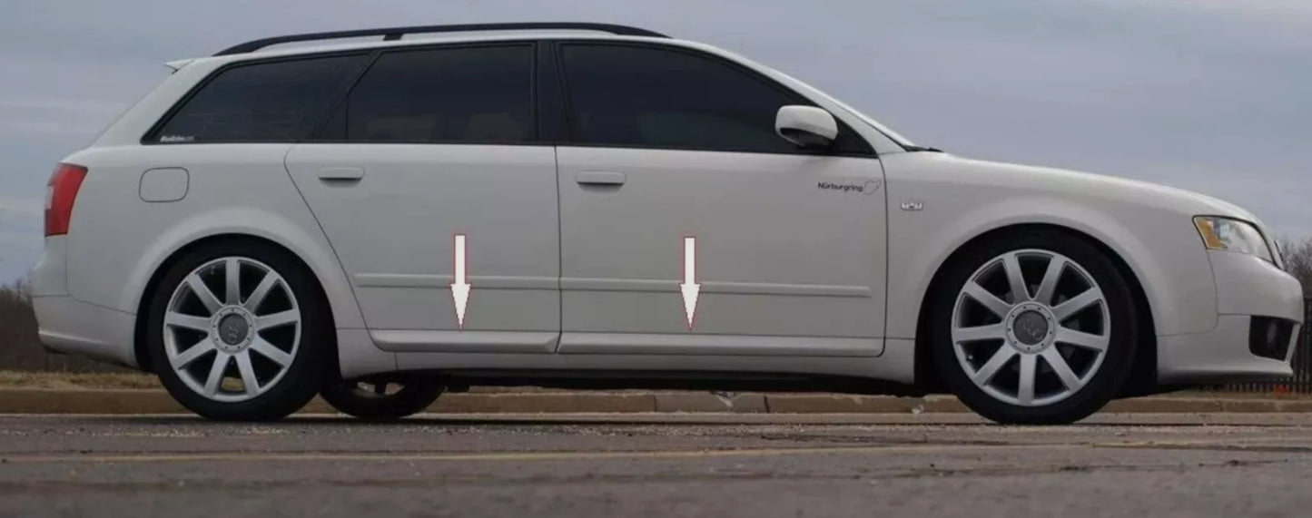 AUDI A4 B6 B7 S4 LOOK LAME LATERALI / LAME PORTA / BARRA PORTA / SPOILER