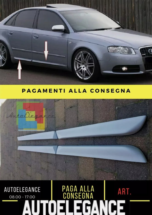 AUDI A4 B6 B7 S4 LOOK LAME LATERALI / LAME PORTA / BARRA PORTA / SPOILER