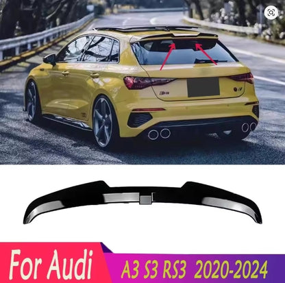 🔥SPOILER POSTERIORE PER TETTO AUDI 20-24 A3 S3 RS3 8Y SPORTBACK NERO LUCIDO 🔥