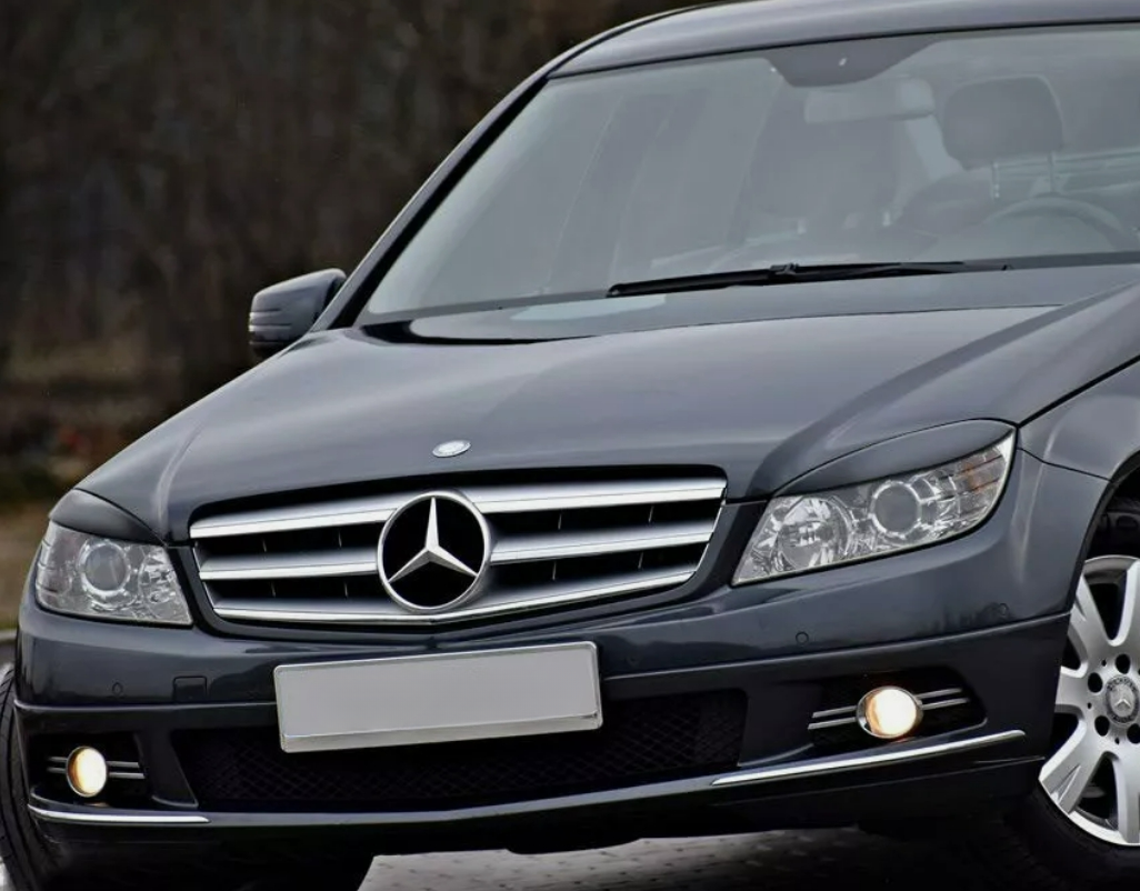 Sopracciglia per MERCEDES CLASSE C W204 2007-2010 ABS Plastica palpebre fari
