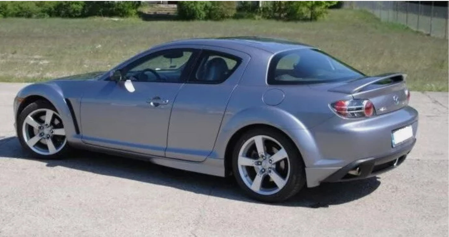 MAZDA RX8 BODY KIT SIDE SKIRTS + REAR SKIRTS + TRUNK SPOILER +++ NEW +++-