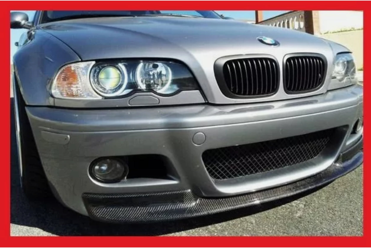 BMW E46 M3 - GONNA ANTERIORE, SPOILER, LABBRO, SPLITTER - CSL look +++NUOVO