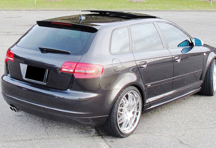 💫ART. 0308 SPOILER A3 8P 2003-2012 5 PORTE S3 NERO LUCIDO💫