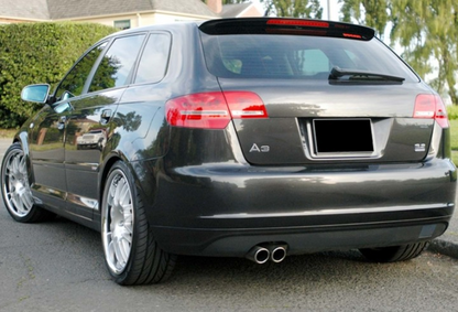 💫ART. 0308 SPOILER A3 8P 2003-2012 5 PORTE S3 NERO LUCIDO💫