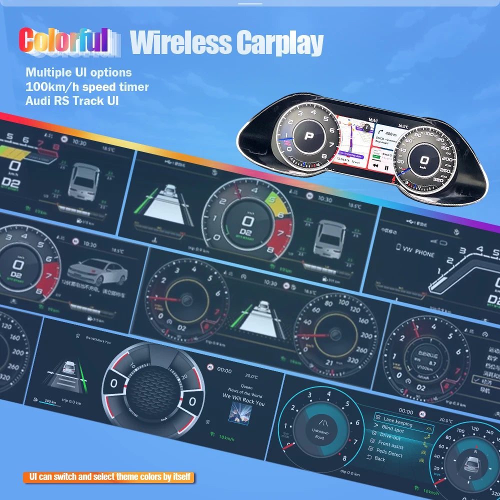💫ART.4819 Virtual Cockpit LCD 12.25" 1920*720 per Audi Q3 / Q5 💫