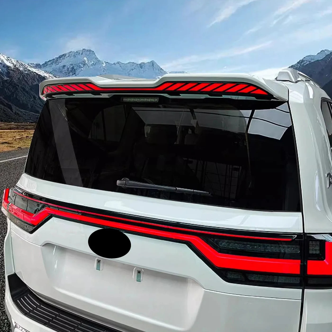 💫ART.5183 Spoiler Tetto Con Luce Posteriore per Land Cruiser LC300 22-23💫
