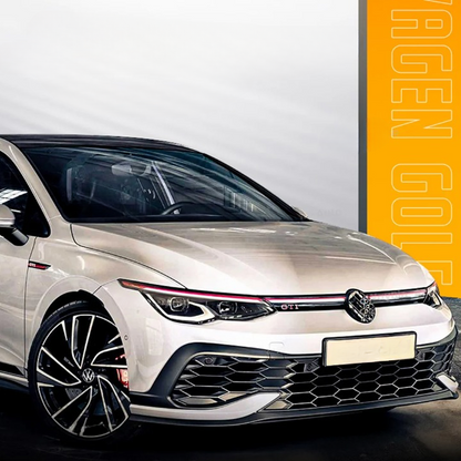 💫ART.8407 Griglia Anteriore con Striscia Luminosa Red Line senza LED per VW Golf MK8 R Style💫
