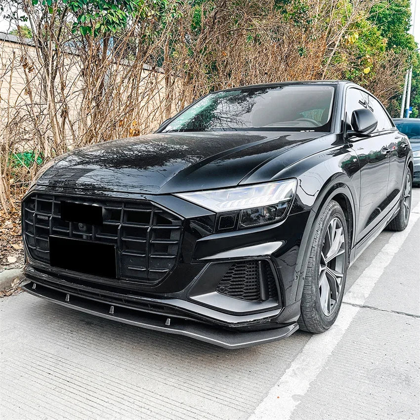 💫ART.8715 Splitter Anteriore Carbon Look per Audi Q8 SQ8 S-Line 2018-2023💫