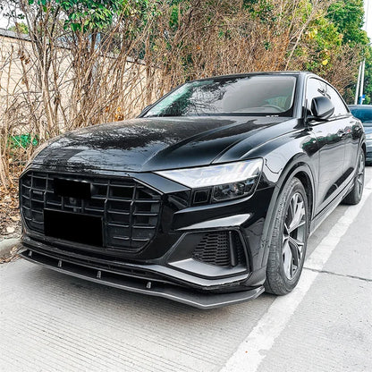 💫ART.8715 Splitter Anteriore Carbon Look per Audi Q8 SQ8 S-Line 2018-2023💫