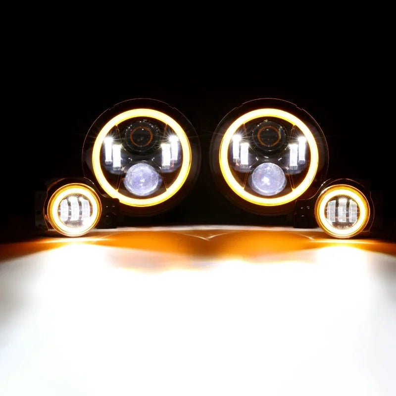 💫ART.5130 Fari Fendinebbia LED di segnalazione di marcia diurna Jeep WRANGLER💫
