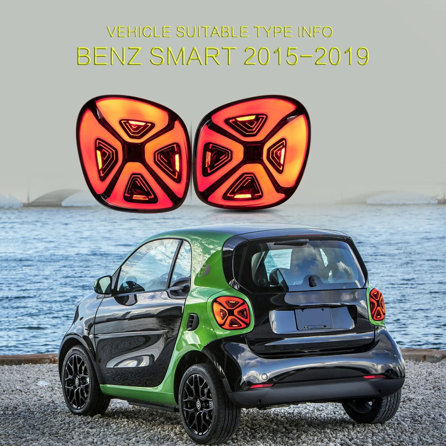 💥ART.4004 FANALI POSTERIORI LED SMART 453 FORTWO/FORFOUR 2014-2019💥