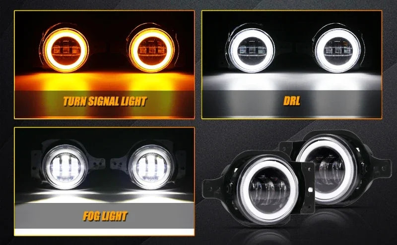 💫ART.5130 Fari Fendinebbia LED di segnalazione di marcia diurna Jeep WRANGLER💫