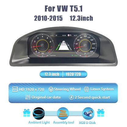 💫ART.3970 Cockpit digitale LCD per VW T5.1 2010-2015 Caravel le / Transporter💫