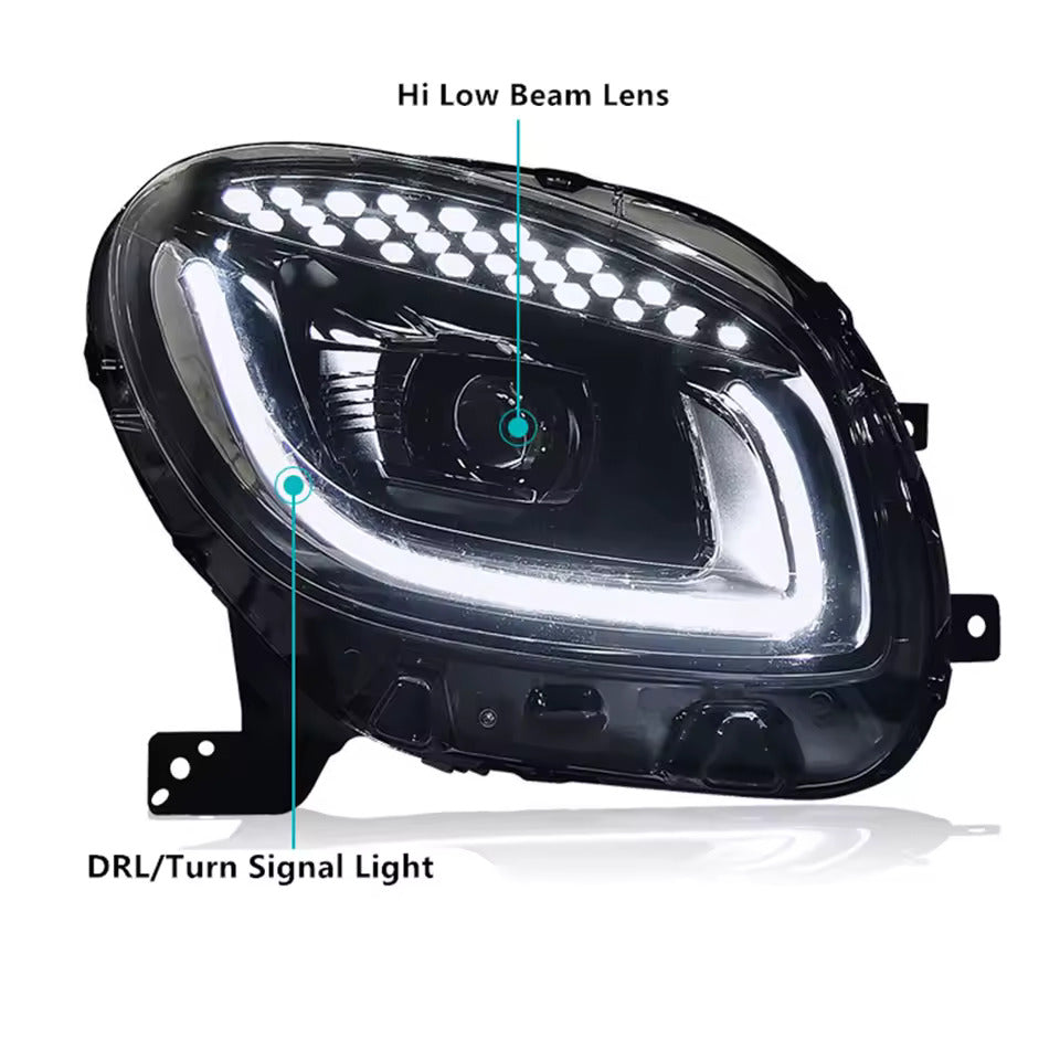 ✨Fari A Led Adatto Per Benz Smart 453 Fortwo Forfour 2015-2019 ✨