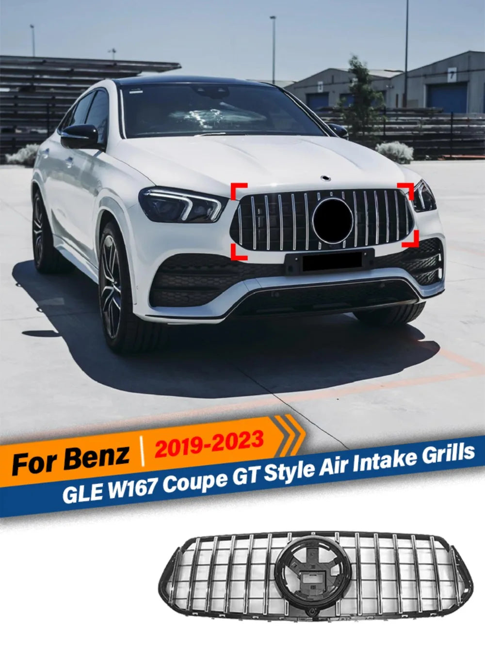 💫ART.5074 Griglia Sportiva GT per Mercedes Benz GLE W167 Coupe 2019-2023💫
