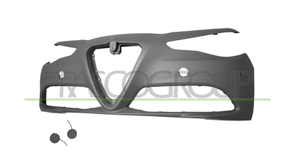 ✨AA0921011 PARAURTI ANTERIORE-CON PRIMER FORI PDC PER ALFA ROMEO - GIULIA 15+✨