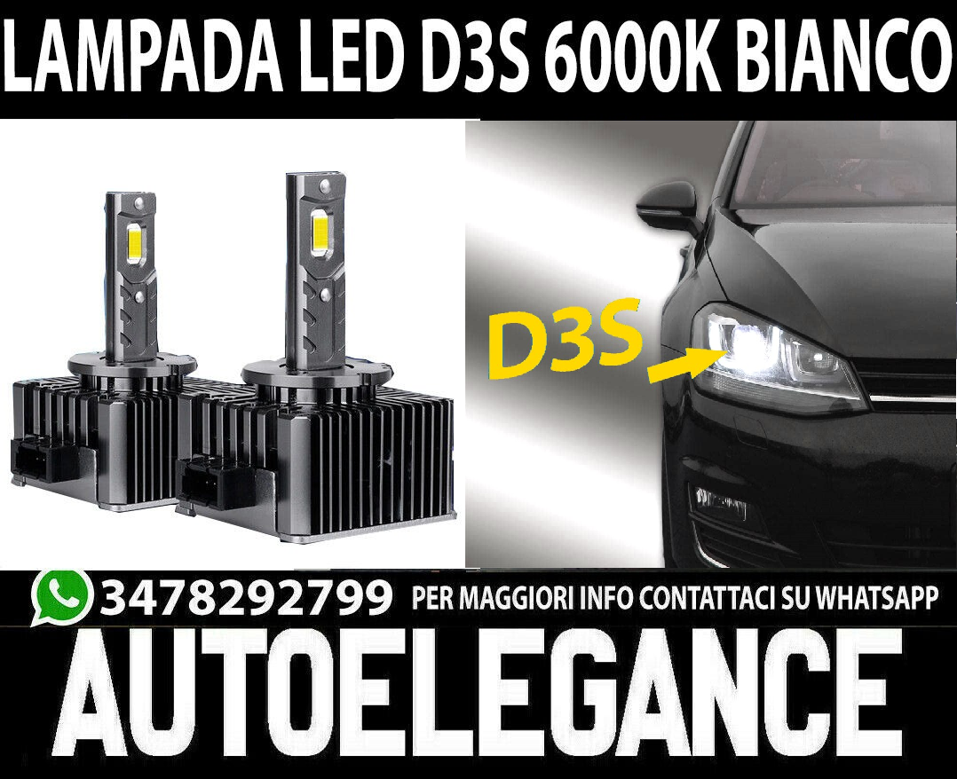 COPPIA LAMAPDE D3S LED PER VW GOLF 7