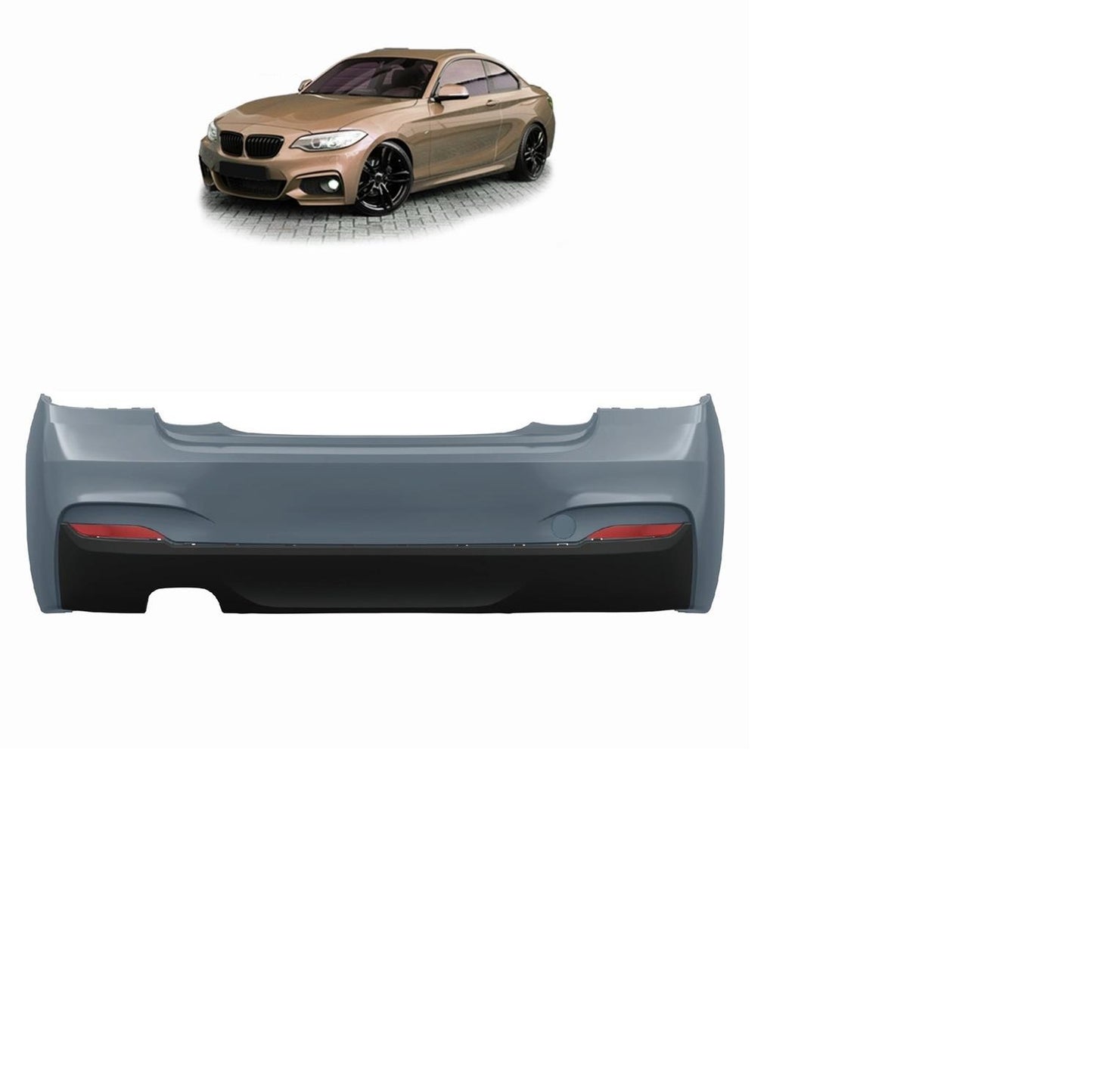 👉Paraurti posteriore M-Tech PDC con diffusore per BMW Serie 2 F22 F23 13-21👈