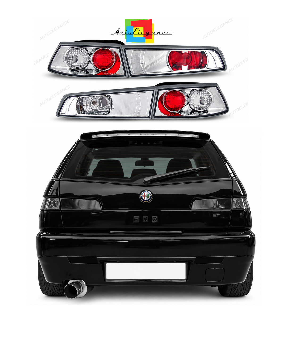 👉FANALI POSTERIORI ADATTO PER ALFA ROMEO 145 94-00 CROMATO👈