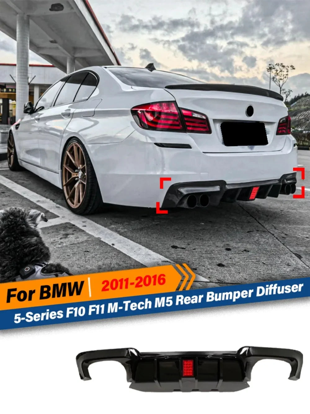 💫ART.5072 Diffusore per BMW F10 F18 Serie 5 M-Sport M5 2011-2016💫