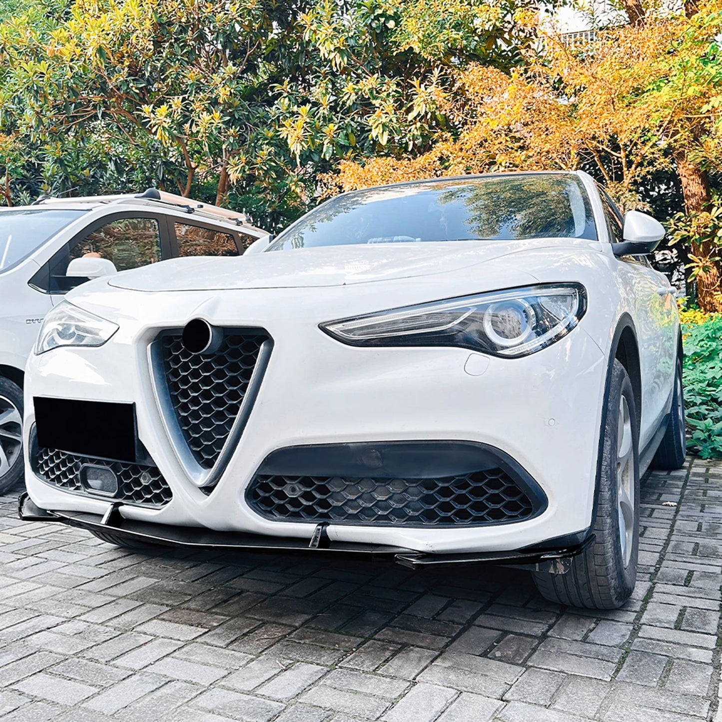💫ART.8163 Splitter Anteriore per Alfa Romeo Stelvio 2017-2025 Nero Lucido💫