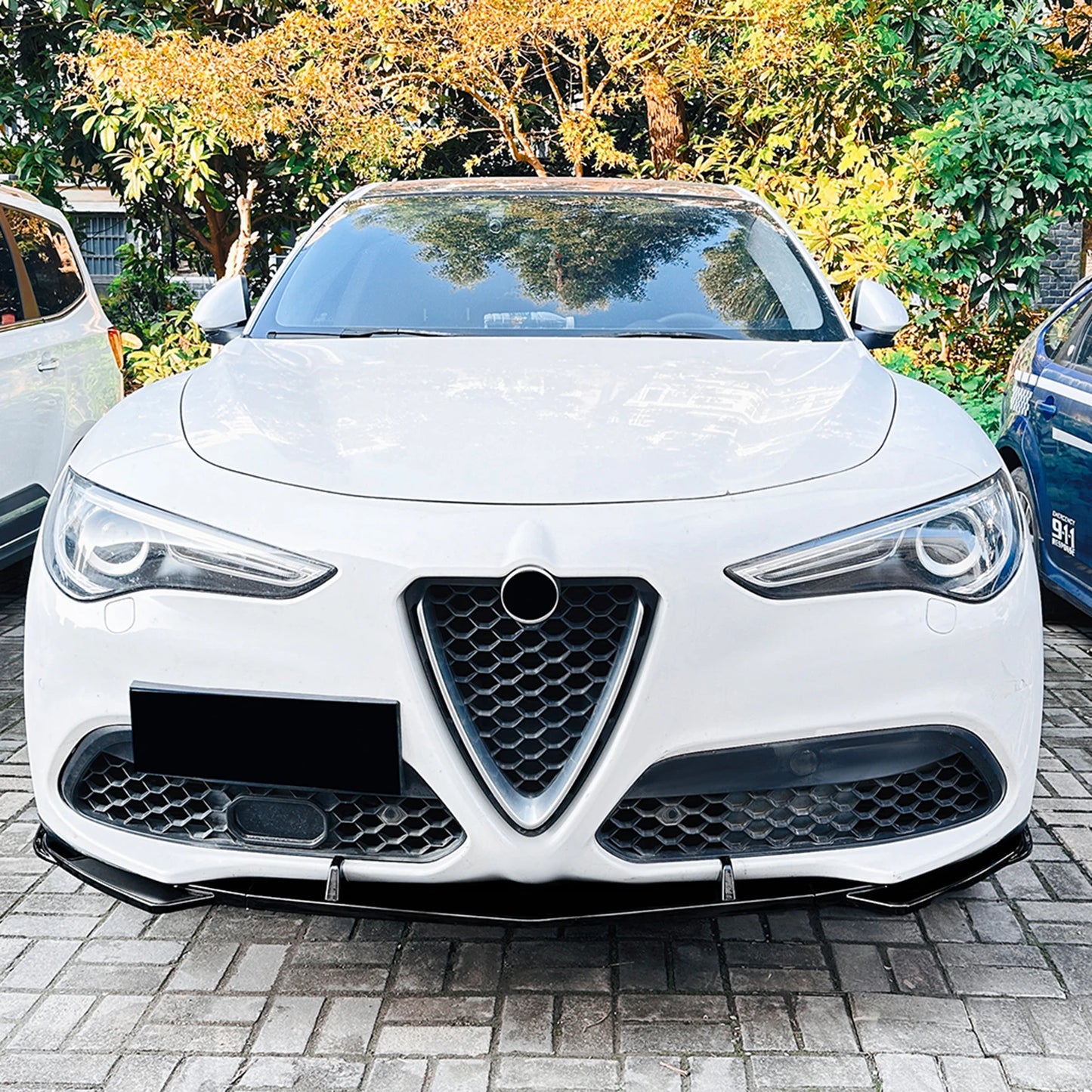 💫ART.8163 Splitter Anteriore per Alfa Romeo Stelvio 2017-2025 Nero Lucido💫