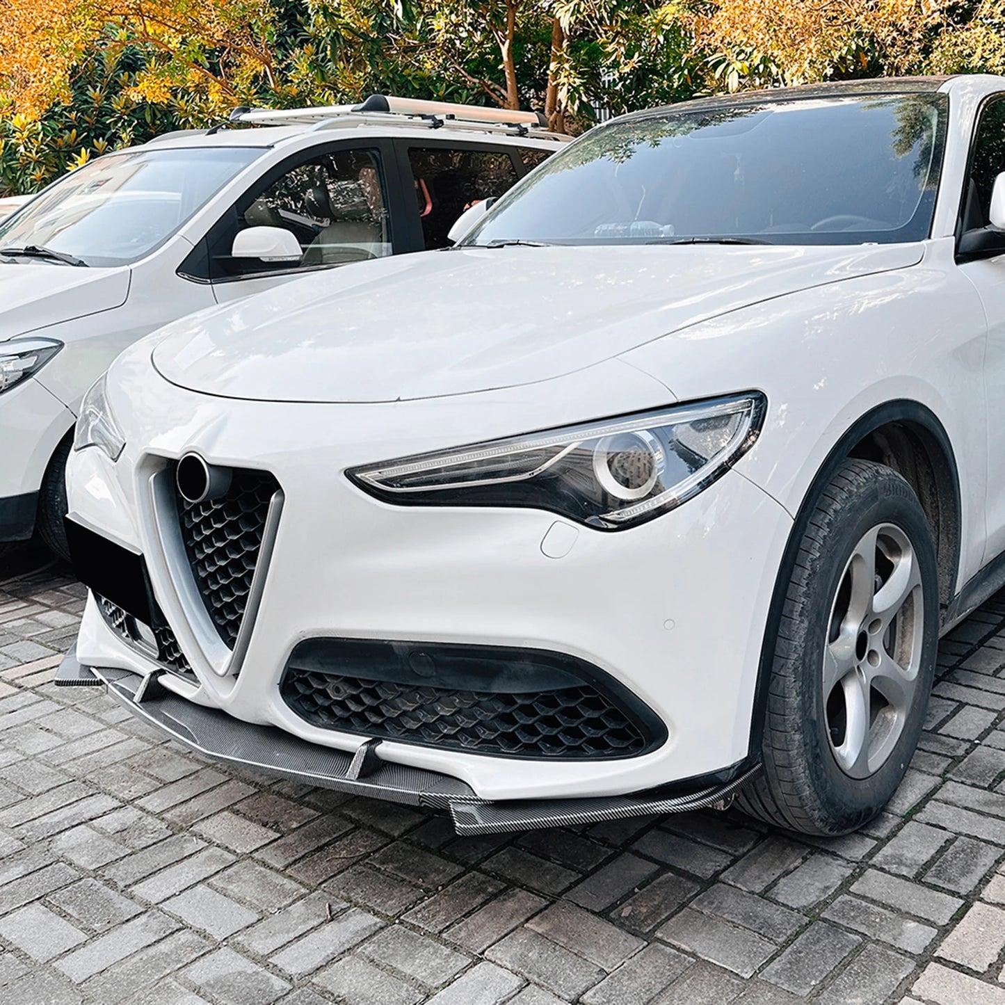 💫ART.8167 KIT ANTERIORE + POSTERIORE in Carbonio per Alfa Romeo Stelvio 17+💫