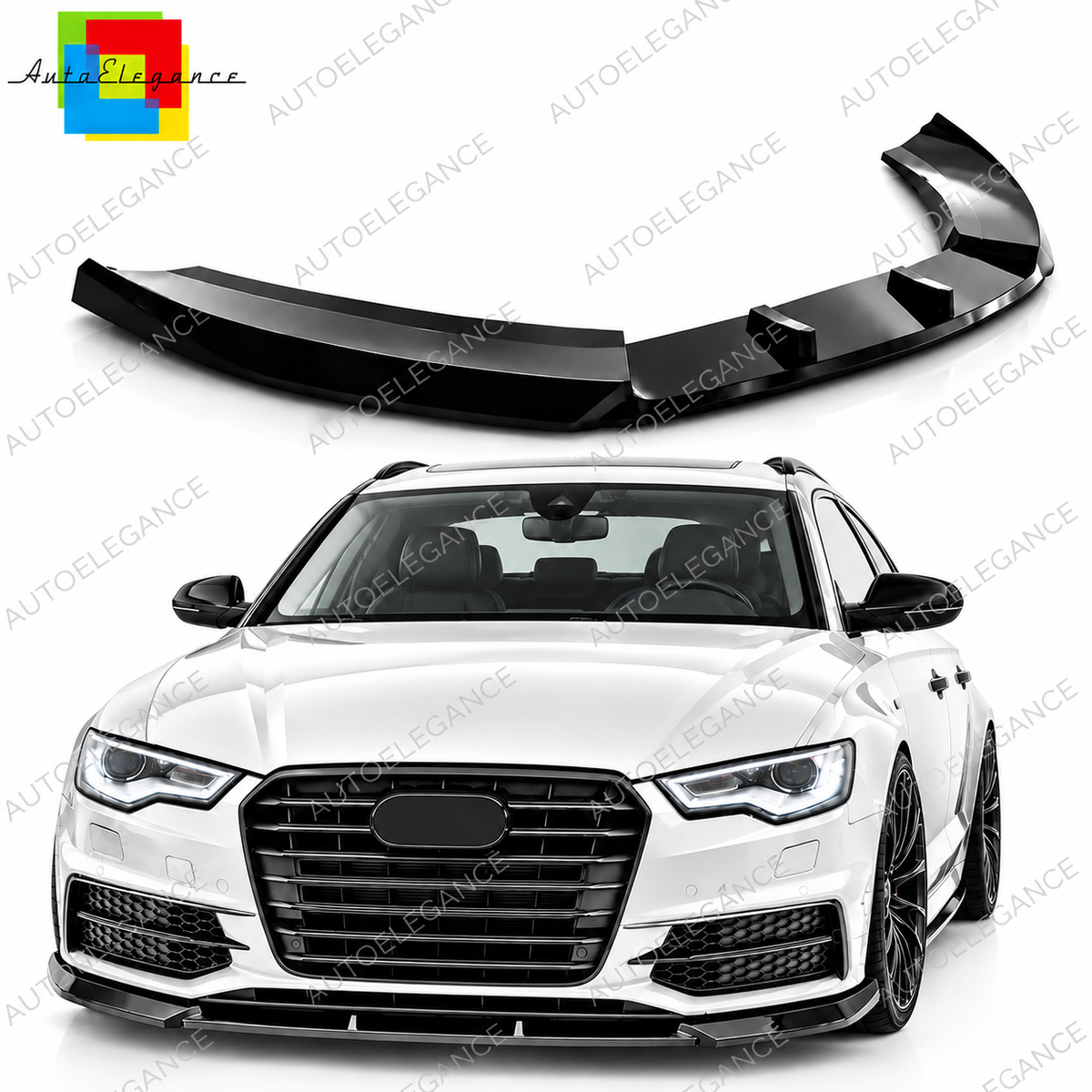 👉ART.11155 Splitter Audi A6 S C7 11+ nero lucido SOLO PER PARAURTI S6 S-Line👈