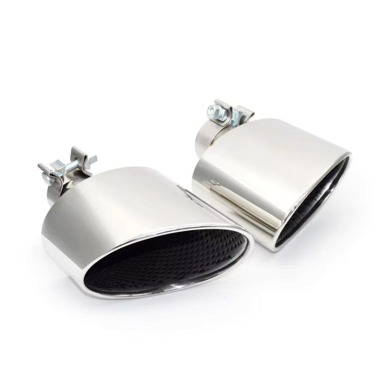 💫ART.7981 Terminali di Scarico Sportivi RS Look Cromati per Audi A3 A4 A5 12-20💫
