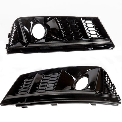 ART.3595 Set copri fendinebbia sportivi RS4  Audi A4 B9 8W 15-19 nero lucido