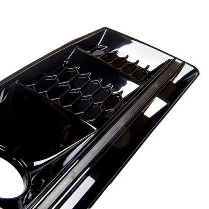 ART.3595 Set copri fendinebbia sportivi RS4  Audi A4 B9 8W 15-19 nero lucido