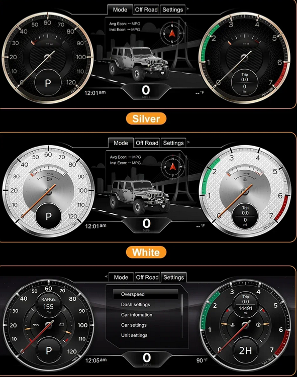💕 VIRTUAL COCKPIT  JEEP  Wrangler JK 2007-2010 💕