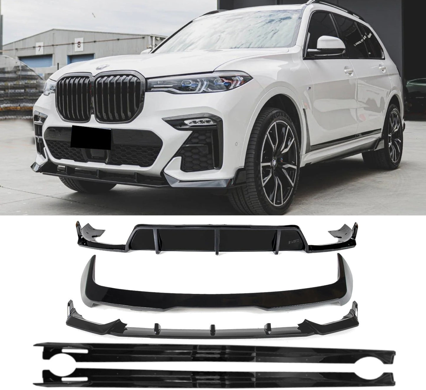 💕 BODTYKIT   BMW X7 G07 M SPORT 2019-2022 NERO  LUCIDO 💕
