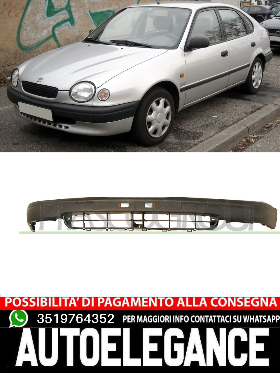 Paraurti Prasco Anteriore ANTERIORE SUPERIORE per TOYOTA COROLLA 5211902110