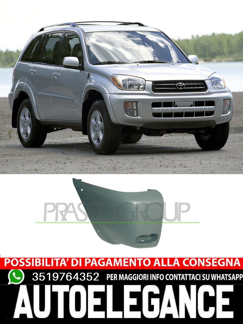 CANTONALE sx grigio scuro c/foro catadiot pti post per Rav 4 5P 00-03 5216242903