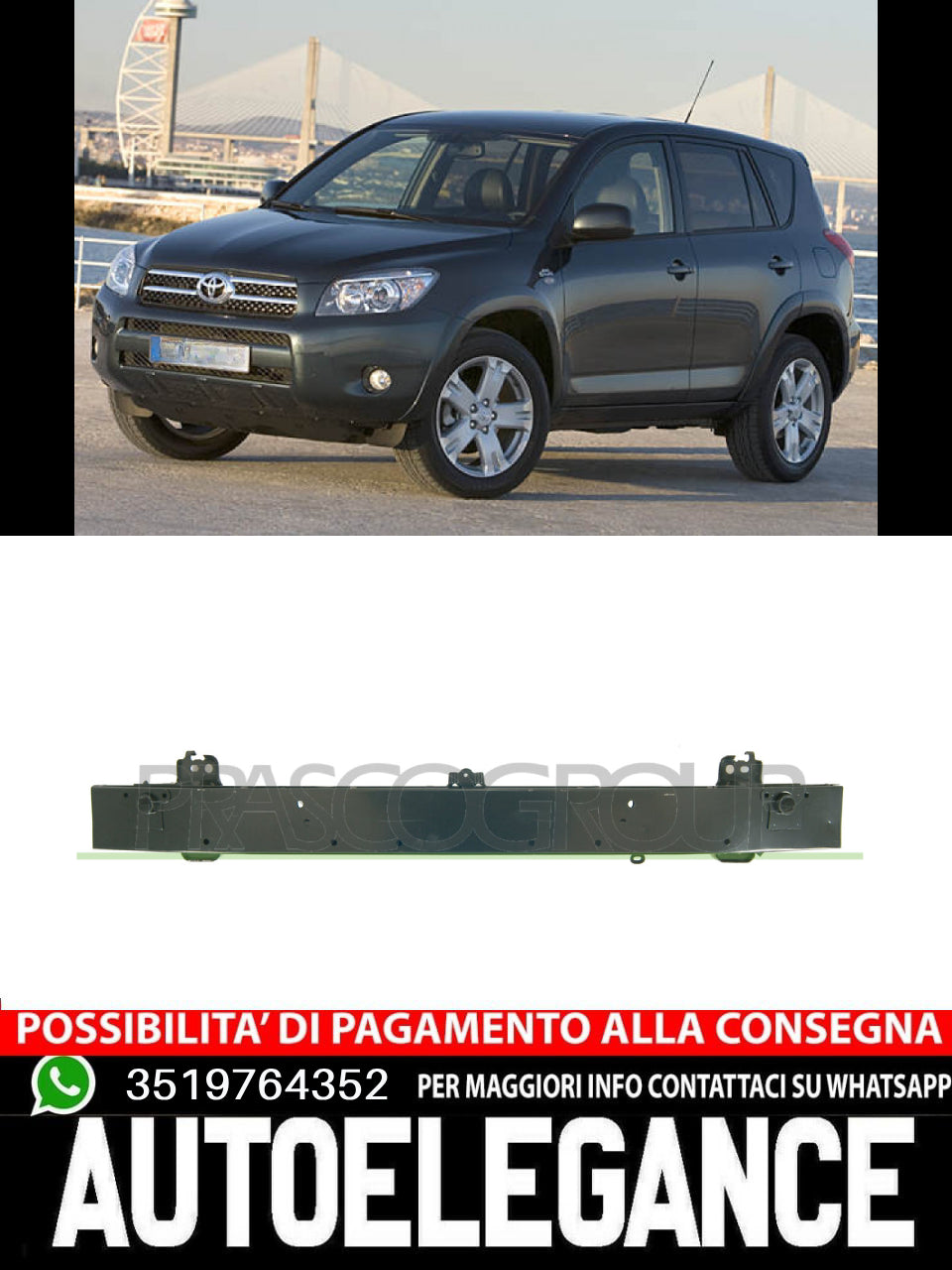 Supporto Paraurti ANTERIORE-CAMBIO MANUALE Prasco per Toyota 5202142051