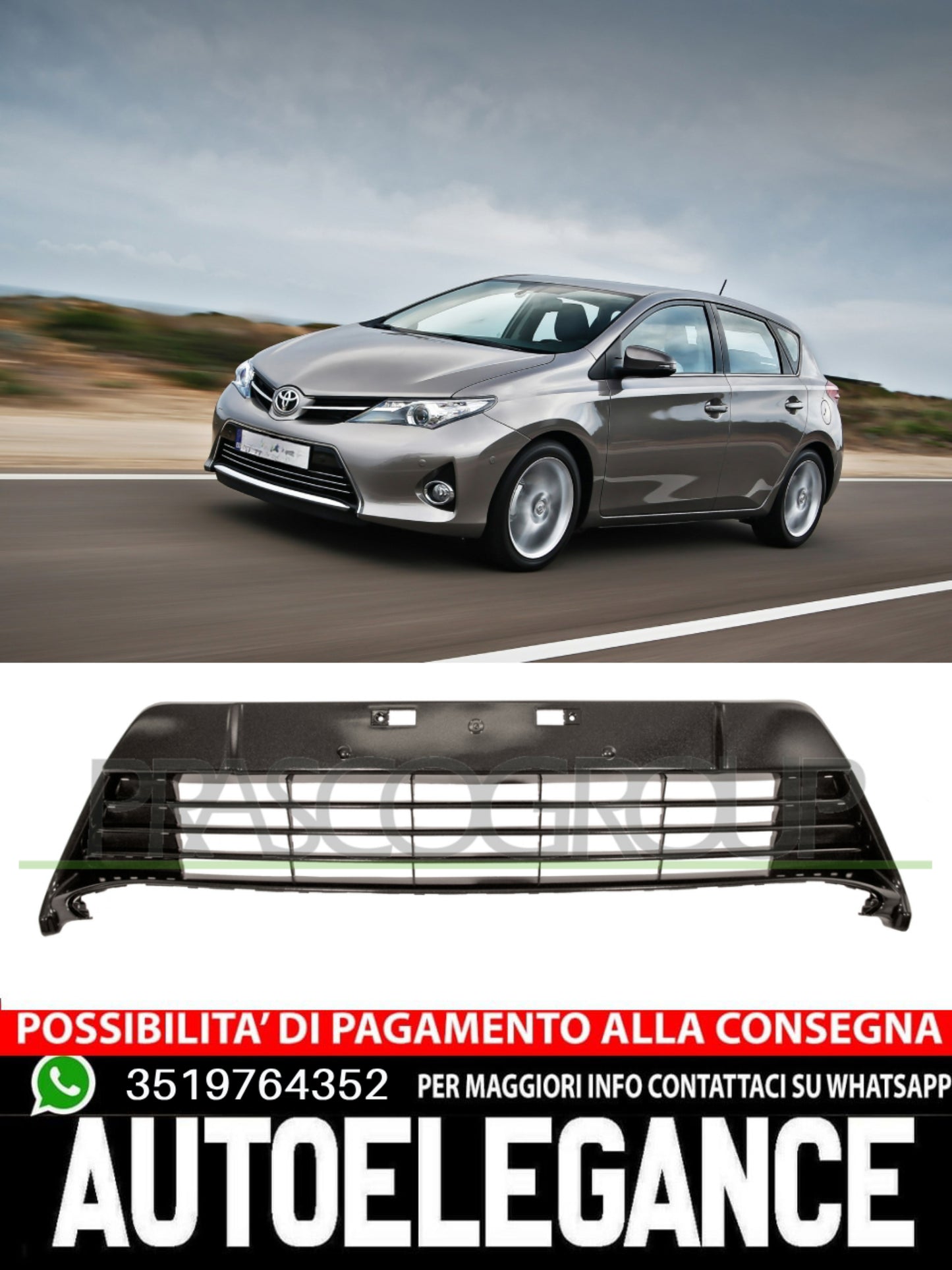 Griglia Paraurti Prasco Anteriore Per Toyota Auris #Pq 5311202390