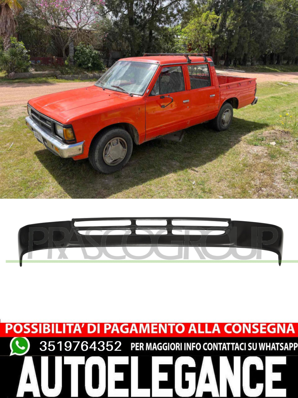 Paraurti Prasco Anteriore Per Toyota Hilux GRIGIO METALLIZZATO MOD. 89-91