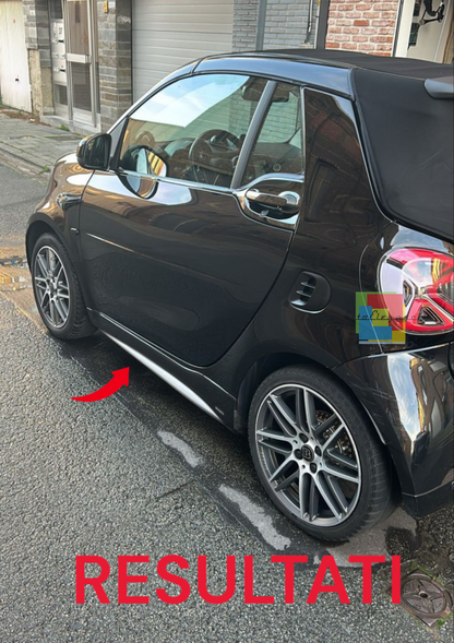 💕 ART. 1752 MINIGONNE SMART 453 FORTWO ABS LOOK BRABUS NERO LUCIDE💕
