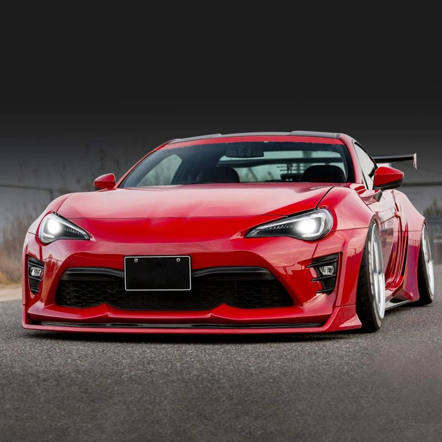 Set di fari per proiettori a doppio raggio e luci posteriori completamente a LED per Toyota 86 GT86 2012-2020 Subaru BRZ 2013-2020 Scion FR-S 2013-2020 (Edizioni LHD e RHD sui fari. Stili rossi chiari e fumé sui fanali posteriori)