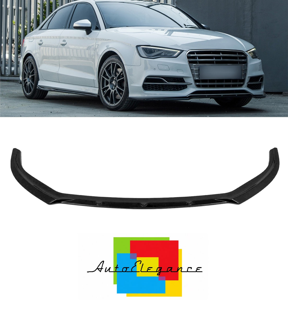 💕 SPLITTER   AUDI S3 8V BERLINAT  NERO LUCIDO 💕