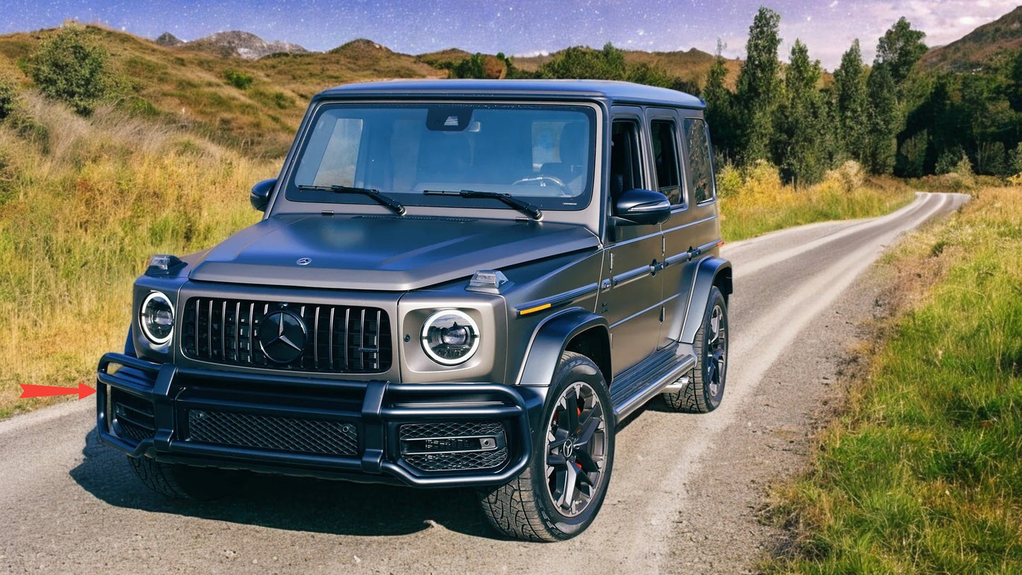 😎BullBar in acciaio inossidabile per Mercedes G Facelift 2018+ W463 W464 G63 Nero😎