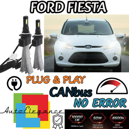 FULL LED H7 KIT FORD FIESTA MK6 6000K FOR PARABOLA HEADLIGHT ICE WHITE 