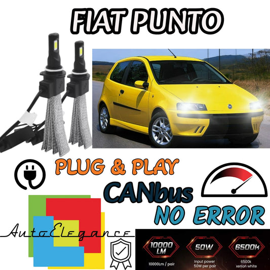 KIT FULL LED FIAT PUNTO MK2 RESTYLING LAMPADE LED H7 6000K BIANCO NO ERROR