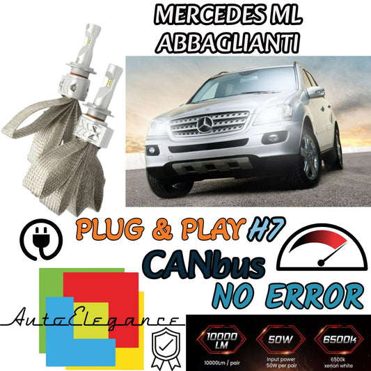 H7 CANBUS LED KIT FOR MERCEDES ML W164 WITH 8000 LUMEN HIGH BEAM LEDS 